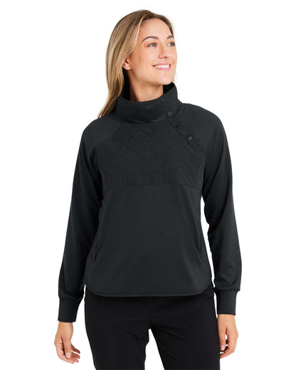 Swannies Women's Ellis Snap Neck Pullover SWE400L #colormdl_Black