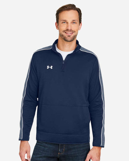 Under Armour Men's Command 2.0 Quarter-Zip Pullover 1383260 #colormdl_Midnight Navy/ White