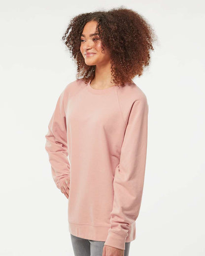 Independent Trading Co. Unisex Icon Lightweight Loopback Terry Crewneck Sweatshirt SS1000C #colormdl_Rose