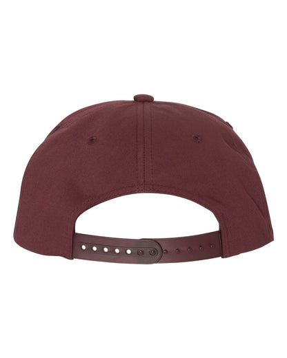 YP Classics Lightly-Structured Five-Panel Snapback Cap 6502 #color_Maroon