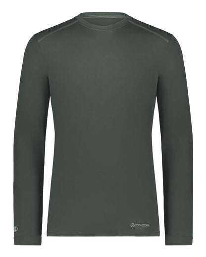 Holloway Unisex Essential Long Sleeve T-Shirt Powered By Coolcore 222138 #color_Iron