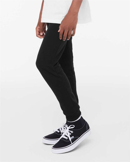 BELLA + CANVAS Youth Jogger Sweatpants 3727Y #colormdl_Black