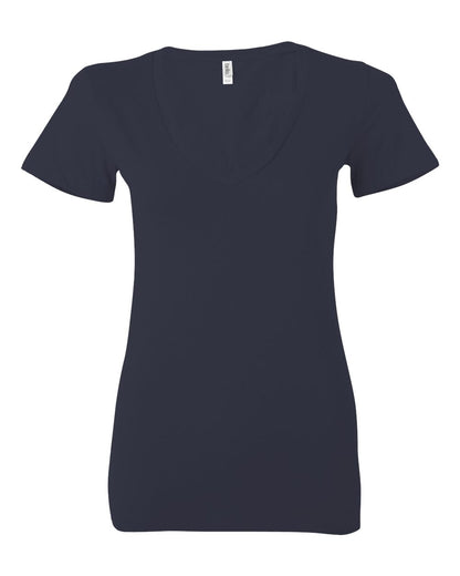 BELLA + CANVAS Women’s Jersey Deep V-Neck Tee 6035 #color_Navy