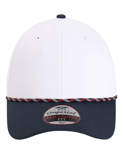 Imperial The Wingman Cap 7054 #color_White/ Navy/ Navy/ Red/ White