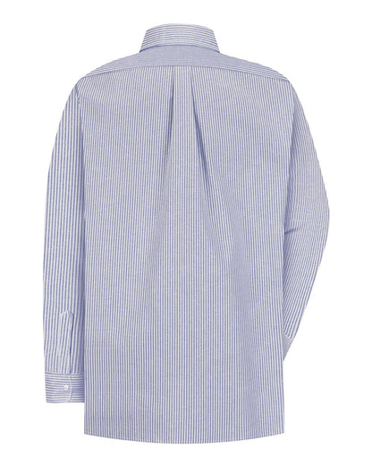 Red Kap Men's Executive Oxford Dress Shirt SR70 #color_BS-Blue/ White Stripe 34
