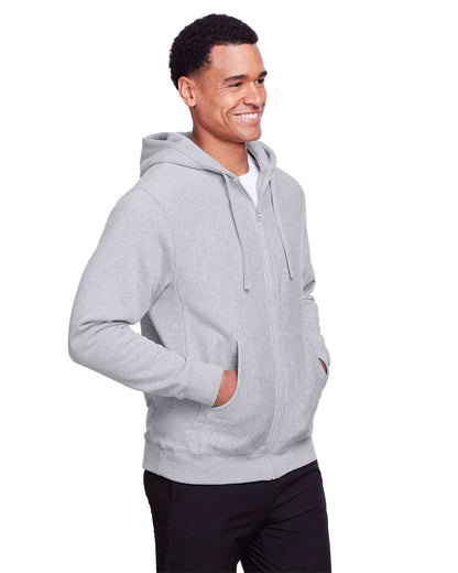 Team 365 Unisex Zone HydroSport™ Heavyweight Full-Zip Hooded Sweatshirt TT95 #colormdl_Athletic Heather