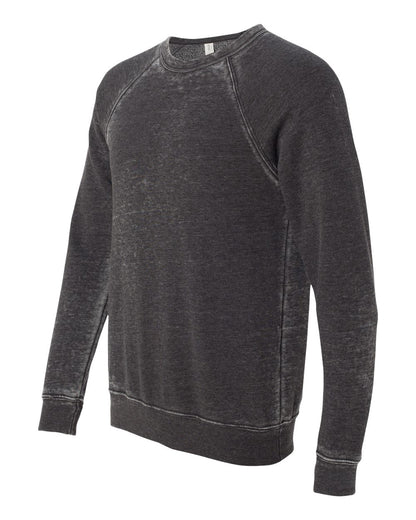 BELLA + CANVAS Sponge Fleece Raglan Crewneck Sweatshirt 3901 #color_Grey Acid Wash