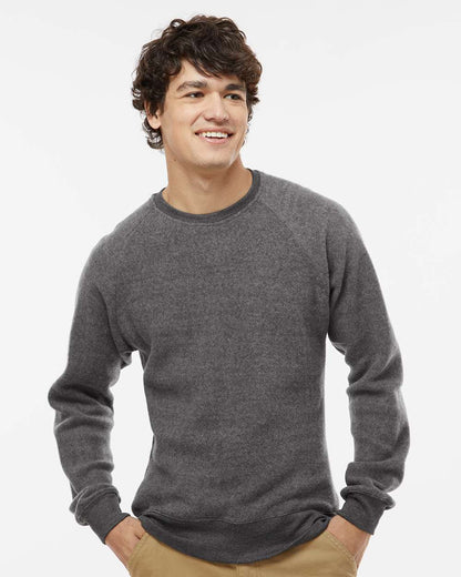 J. America Unisex Flip Side Fleece Crewneck Sweatshirt 8710 #colormdl_Charcoal Heather