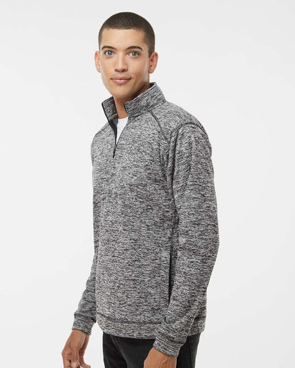 J. America Men's Cosmic Fleece Quarter-Zip Sweatshirt 8614 #colormdl_Charcoal Fleck