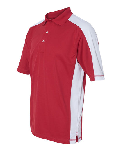 Sierra Pacific Men's Colorblocked Moisture Free Mesh Polo 0465 #color_Red/ White