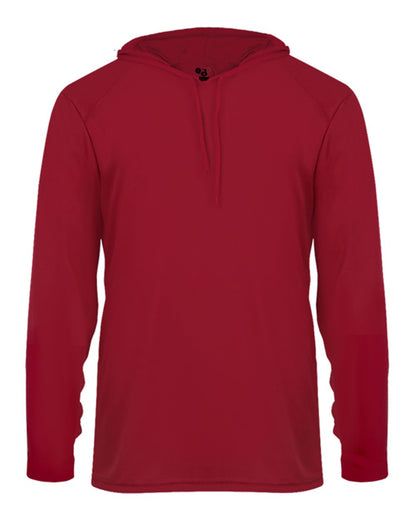 Badger Youth B-Core Long Sleeve Hooded T-Shirt 2105 #color_Red