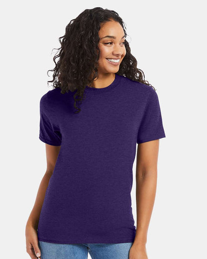 Hanes Unisex Beefy-T® T-Shirt 5180 #colormdl_Grape Smash Heather