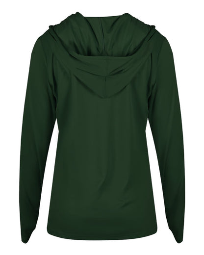 Badger Women's B-Core Long Sleeve Hooded T-Shirt 4165 #color_Forest