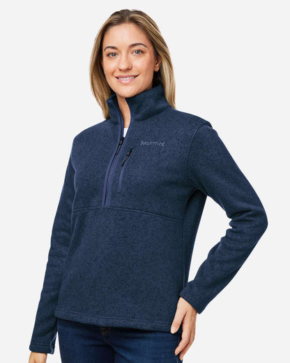 Marmot Women's Drop Line Half-Zip Jacket M16248 #colormdl_Arctic Navy Heather