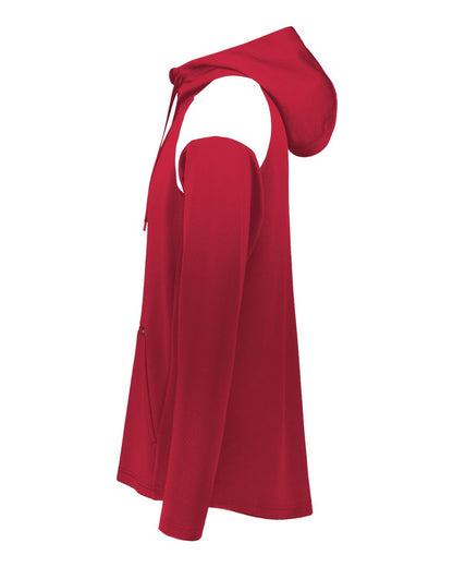 Holloway Men's Limitless Quarter-Zip Hooded Pullover 222584 #color_Scarlet/ White