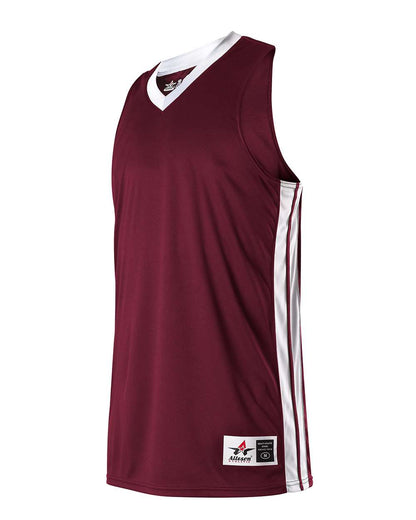 Alleson Athletic Women's Single Ply Basketball Jersey 538JW #color_Maroon/ White