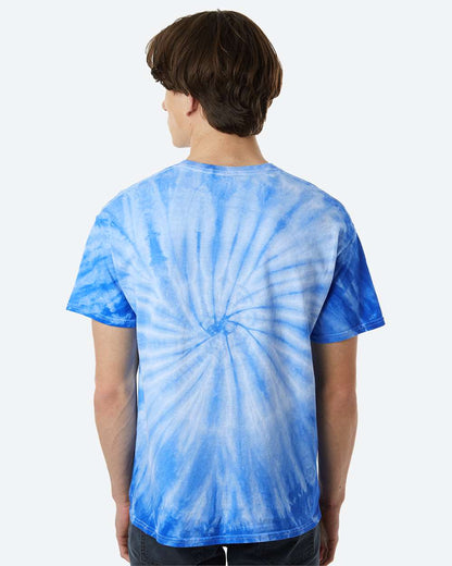 Dyenomite Cyclone Pinwheel Tie-Dyed T-Shirt 200CY #colormdl_Royal