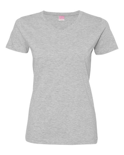 LAT Women's Fine Jersey V-Neck Tee 3507 #color_Heather