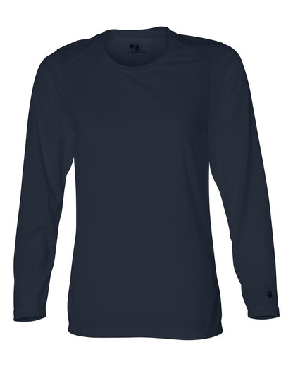 Badger Women's B-Core Long Sleeve T-Shirt 4164 #color_Navy