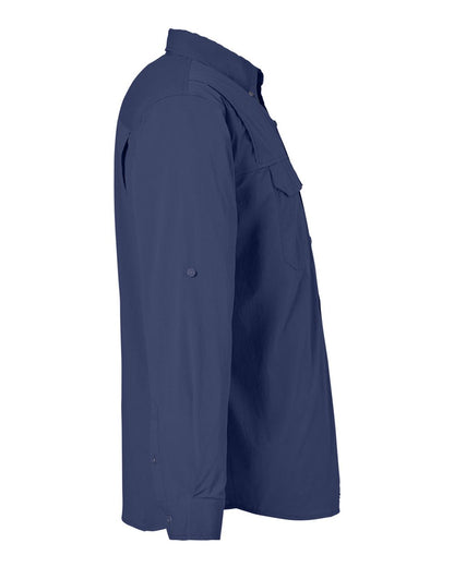 HUK Men's Creekbed Pocket Fishing Shirt H150184 #color_Naval Academy