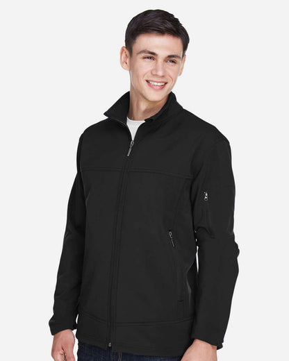 North End Men's Three Layer Fleece Performance Soft Shell Jacket 88099 #colormdl_Black