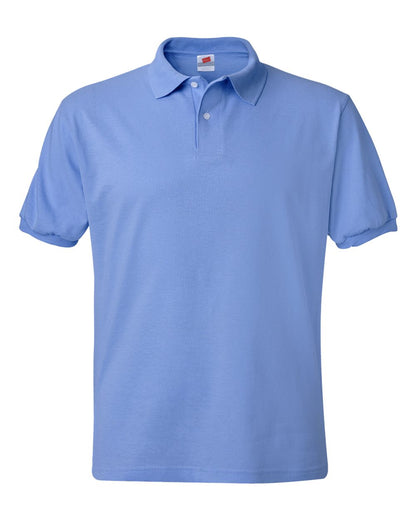 Hanes Men's EcoSmart® Jersey Polo 054X #color_Carolina Blue