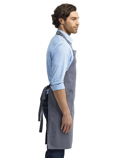 Artisan Collection by Reprime Chino Bib Apron RP132 #colormdl_Steel