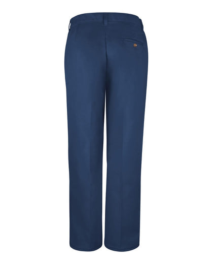 Red Kap Women's Extended Sizes Plain Front Cotton Pants PC45EXT #color_Navy - Unhemmed