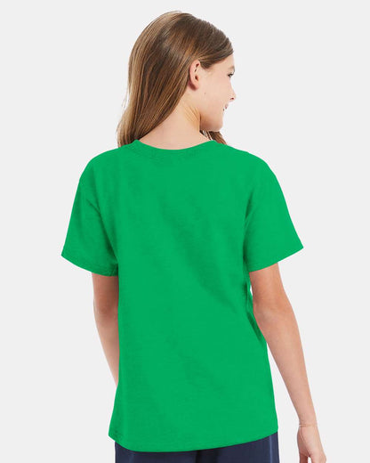 Hanes Essential-T Youth T-Shirt 5480 #colormdl_Kelly Green