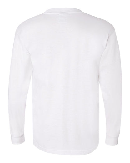 Bayside Union-Made Long Sleeve Pocket T-Shirt 3055 #color_White