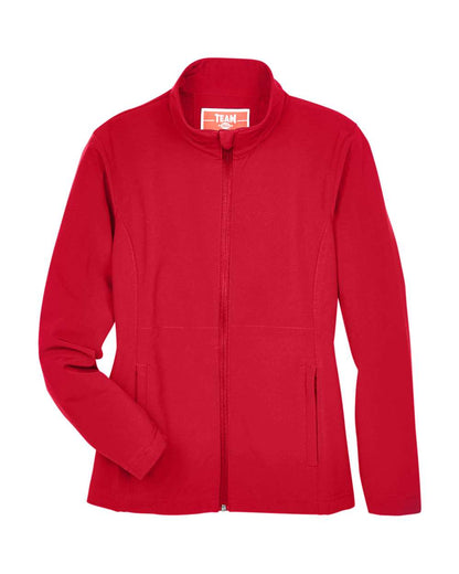 Team 365 Women's Leader Soft Shell Jacket TT80W #color_Sport Red