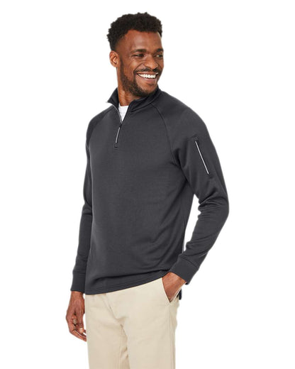 CORE365 Unisex Fusion ChromaSoft™ Fleece Quarter-Zip Pullover CE801 #colormdl_Carbon