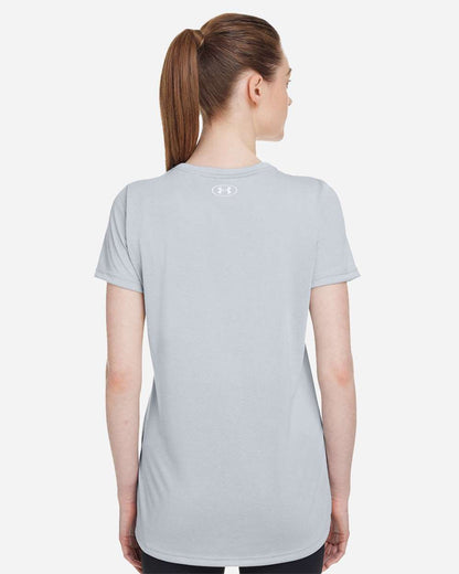 Under Armour Women's Team Tech™ T-Shirt 1376847 #colormdl_Mod Grey Light Heather/ White