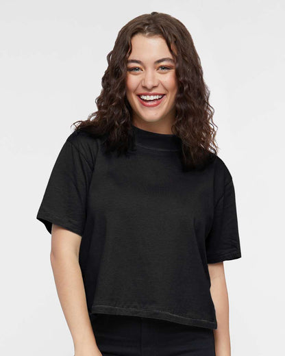 LAT Women's Boxy Tee 3518 #colormdl_Blended Black