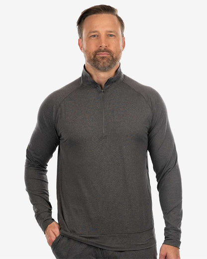 Burnside Men's Dawn to Dusk Quarter-Zip Pullover 8167 #colormdl_Heather Charcoal
