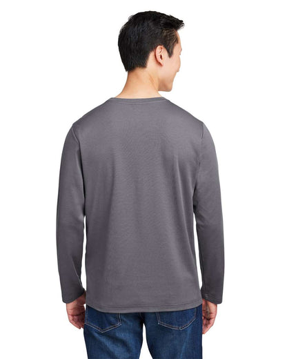 Harriton Unisex Charge Snag and Soil Protect Long Sleeve T-Shirt M118L #colormdl_Dark Charcoal