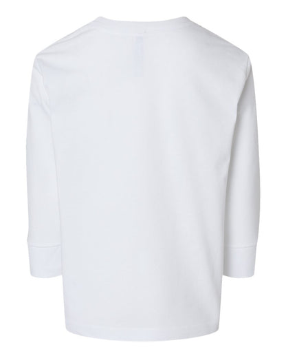 Rabbit Skins Toddler Fine Jersey Long Sleeve Tee 3302 #color_White