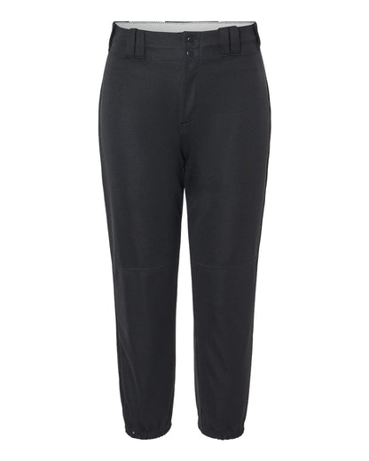 Alleson Athletic Women's Belt Loop Fast-Pitch Pants 605PBW #color_Black