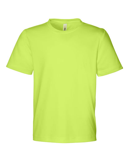 CORE365 Youth Capital Performance T-Shirt CE10Y #color_Safety Yellow