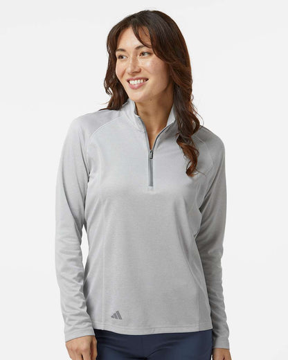 Adidas Women's Space Dyed Quarter-Zip Pullover A594 #colormdl_Grey One Heather