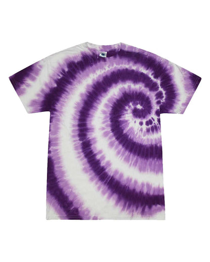 Colortone Youth Multi-Color Tie-Dyed T-Shirt 1000Y #color_Swirl Purple