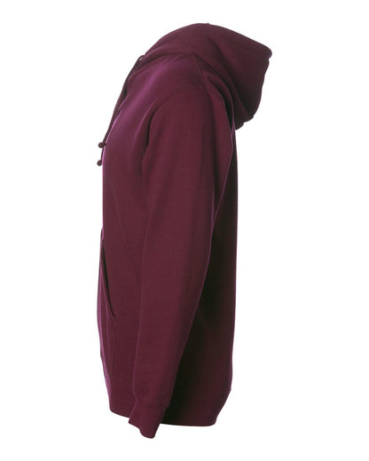 Independent Trading Co. Heavyweight Full-Zip Hooded Sweatshirt IND4000Z #color_Maroon