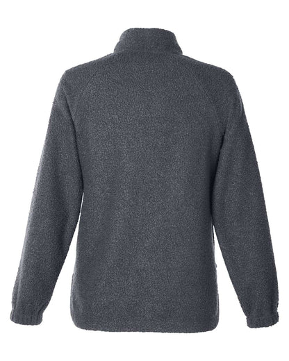 North End Women's Aura Sweater Fleece Quarter-Zip Pullover NE713W #color_Carbon/ Carbon