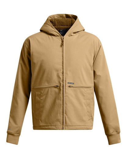 Under Armour Men's Icon Fleece Jacket 1387568 #color_Camel/ Coyote