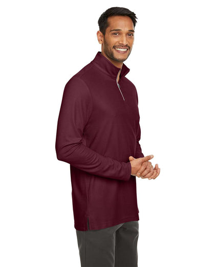 CORE365 Men's Fusion ChromaSoft™ Pique Quarter-Zip Pullover CE405 #colormdl_Burgundy