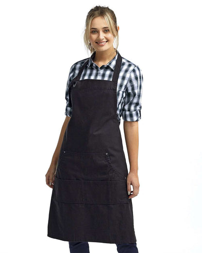 Artisan Collection by Reprime Calibre Heavy Cotton Canvas Pocket Apron RP137 #colormdl_Black