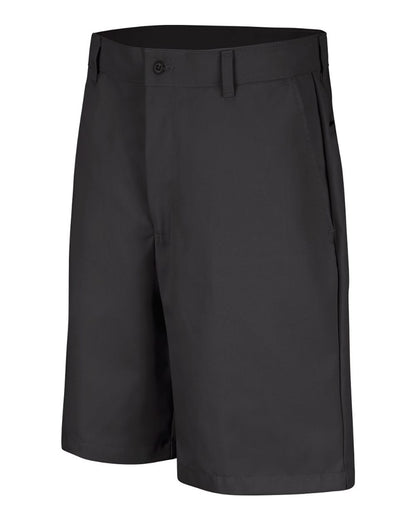 Red Kap Men's Plain Front Shorts PT26 #color_Black
