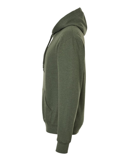 JERZEES Unisex Ultimate CVC Hooded Sweatshirt IC49MR #color_Military Green Heather