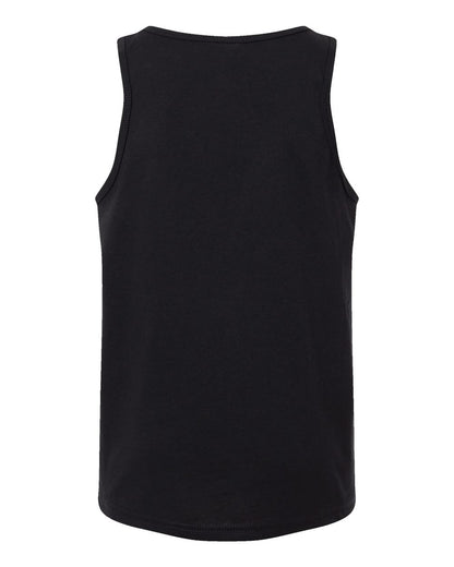 BELLA + CANVAS Youth Heather CVC Tank 3480YCVC #color_Solid Black Blend