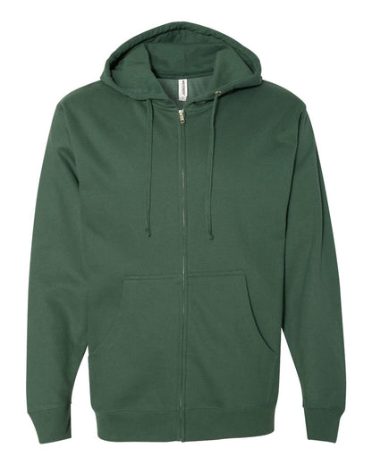 Independent Trading Co. Unisex Midweight Full-Zip Hooded Sweatshirt SS4500Z #color_Alpine Green
